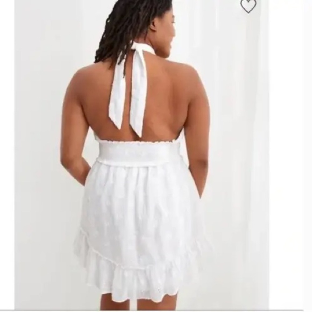 Aerie Halter Top White Lace Dress Sz XL - Picture 2 of 11